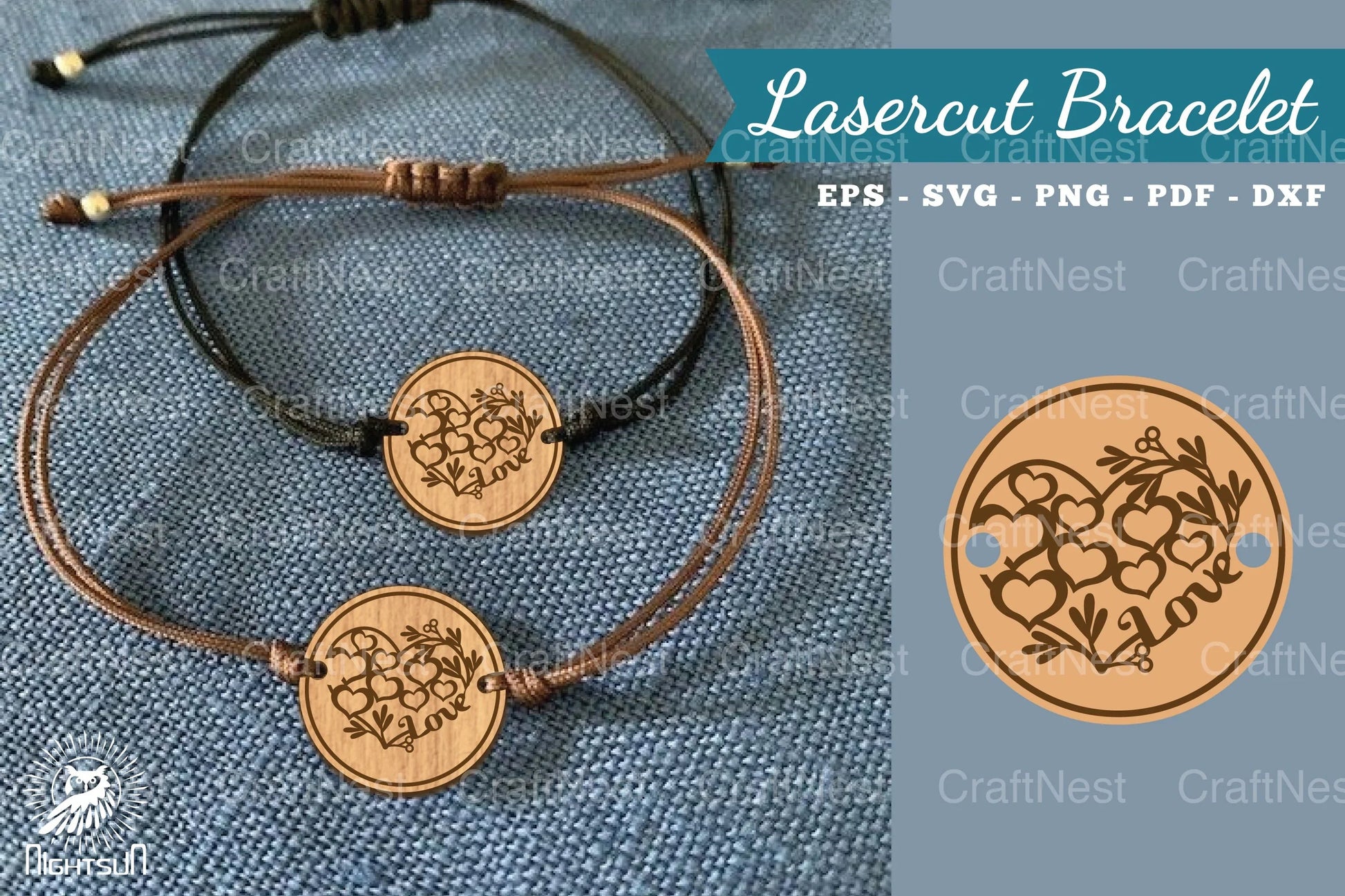 Floral Love Lasercut Bracelet Clipart Bundle - CraftNest - Digital Crafting and Art
