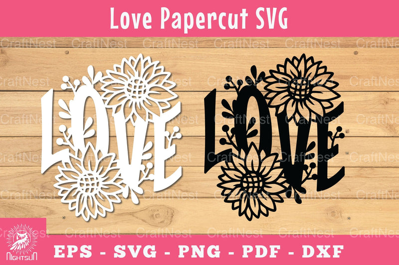Floral Love Papercut Clipart Bundle - CraftNest - Digital Crafting and Art