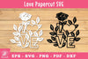 Floral Love Papercut SVG Bundle