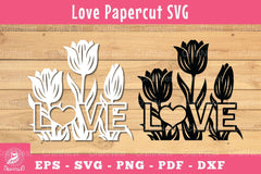 Floral Love Papercut SVG Bundle - CraftNest - Digital Crafting and Art