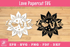 Floral Love Papercut Clipart Bundle - CraftNest - Digital Crafting and Art