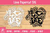 Floral Love Papercut SVG Bundle