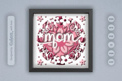 Floral Mom 3D Papercut Shadow Box SVG Bundle - CraftNest - Digital Crafting and Art