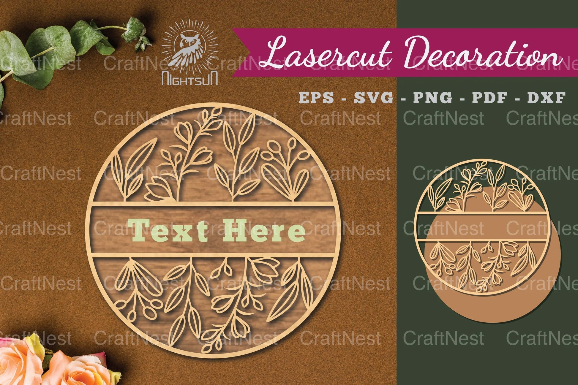 Floral Monogram Laser Cut Sign Clipart Bundle - CraftNest - Digital Crafting and Art