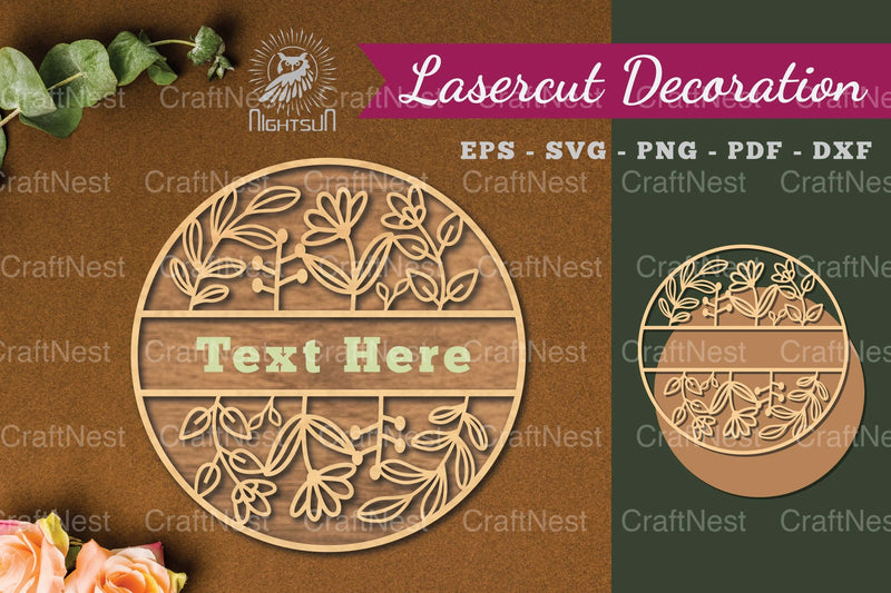 Floral Monogram Laser Cut Sign Clipart Bundle - CraftNest - Digital Crafting and Art