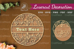 Floral Monogram Laser Cut Sign Clipart Bundle - CraftNest - Digital Crafting and Art