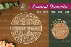 Floral Monogram Laser Cut Sign Bundle - CraftNest - Digital Crafting and Art
