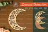 Floral Moon Laser Cut Decoration Clipart Bundle