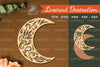 Floral Moon Laser Cut Decoration Clipart Bundle