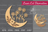 Floral Moon Laser Cut Decoration Clipart Bundle