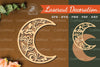 Floral Moon Laser Cut Decoration Clipart Bundle