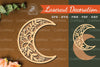 Floral Moon Laser Cut Decoration Clipart Bundle