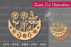 Floral Moon Laser Cut Decoration Clipart Bundle