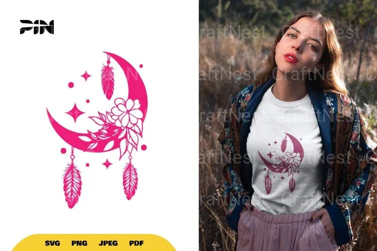 Floral Moon Boho SVG Bundle - CraftNest - Digital Crafting and Art
