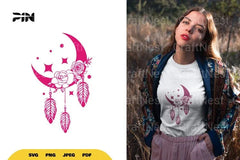 Boho Floral Moon SVG Bundle - CraftNest - Digital Crafting and Art