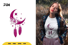 Floral Moon Boho SVG Bundle - CraftNest - Digital Crafting and Art