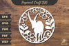 Floral Mountain Goat Papercut Craft Clipart Bundle