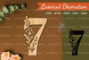 Floral Number Seven Lasercut Decoration Clipart Bundle