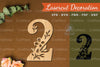 Floral Number Two Lasercut Decoration Clipart Bundle