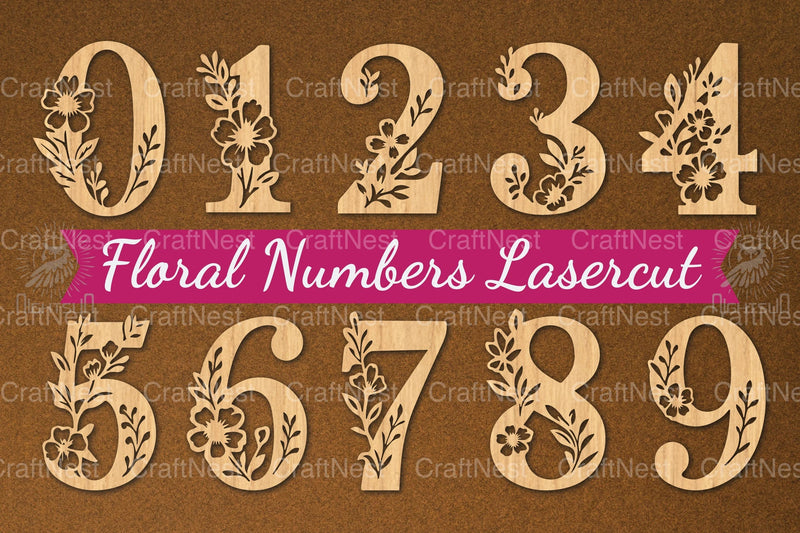 Floral Numbers Clipart Bundle - CraftNest - Digital Crafting and Art