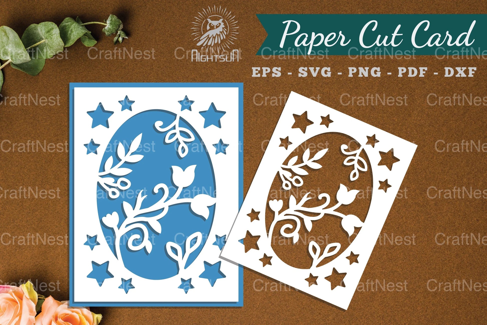 Floral Paper Cut Card SVG Bundle - CraftNest - Digital Crafting and Art