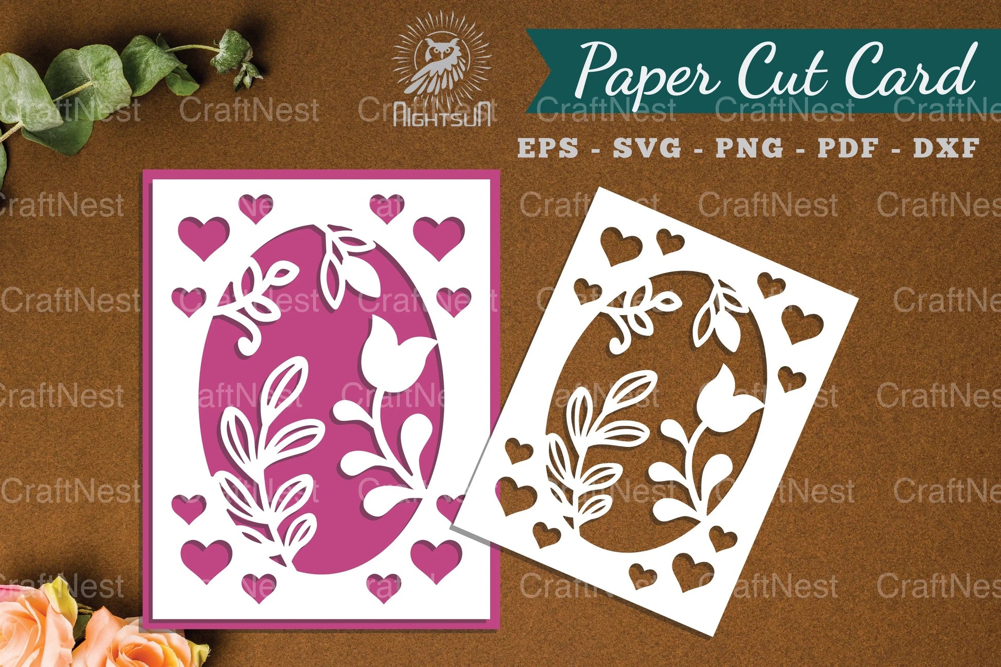 Floral Paper Cut Card SVG Bundle - CraftNest - Digital Crafting and Art