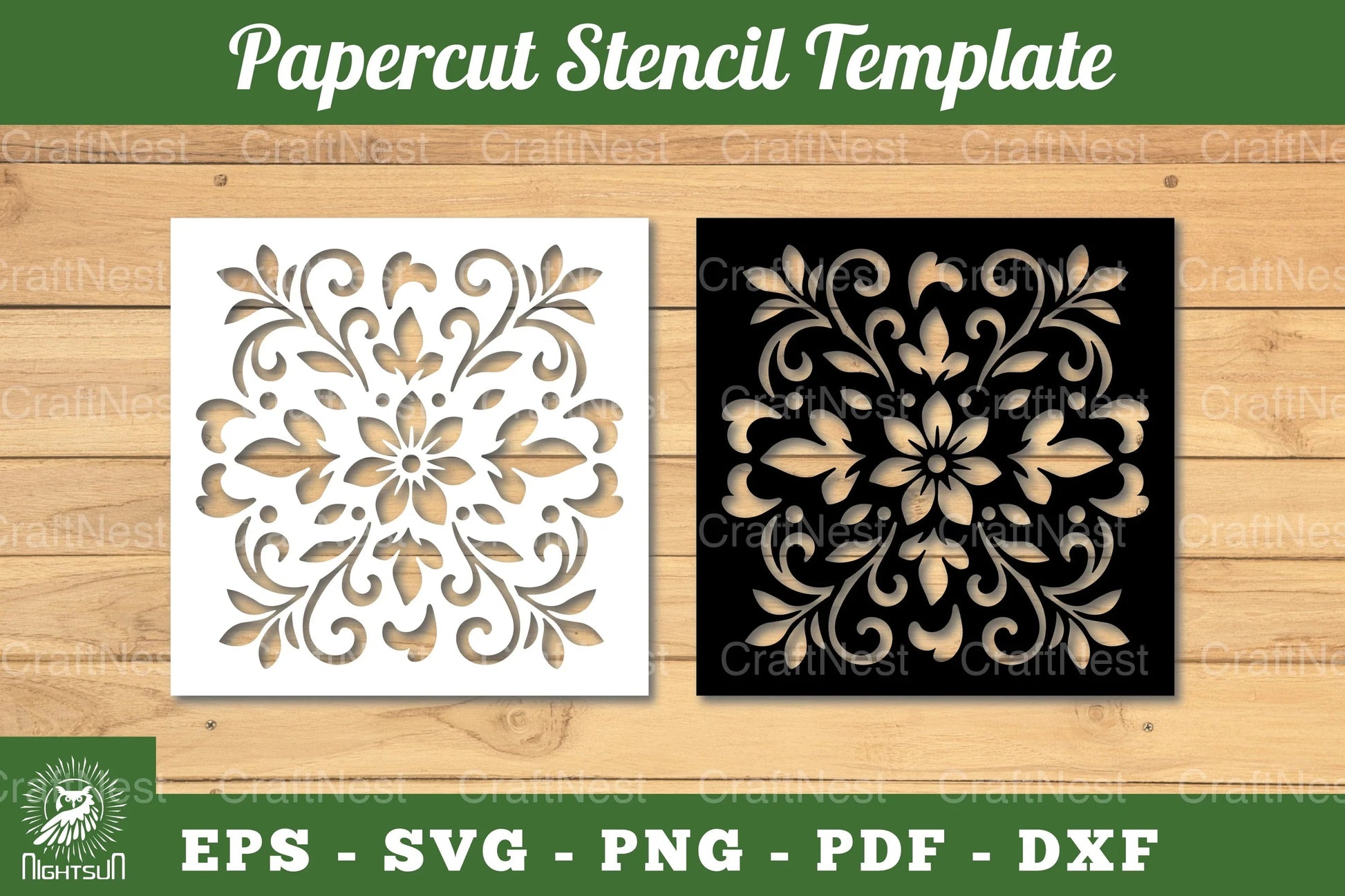Floral Paper Cut Stencil Clipart Bundle - CraftNest - Digital Crafting and Art