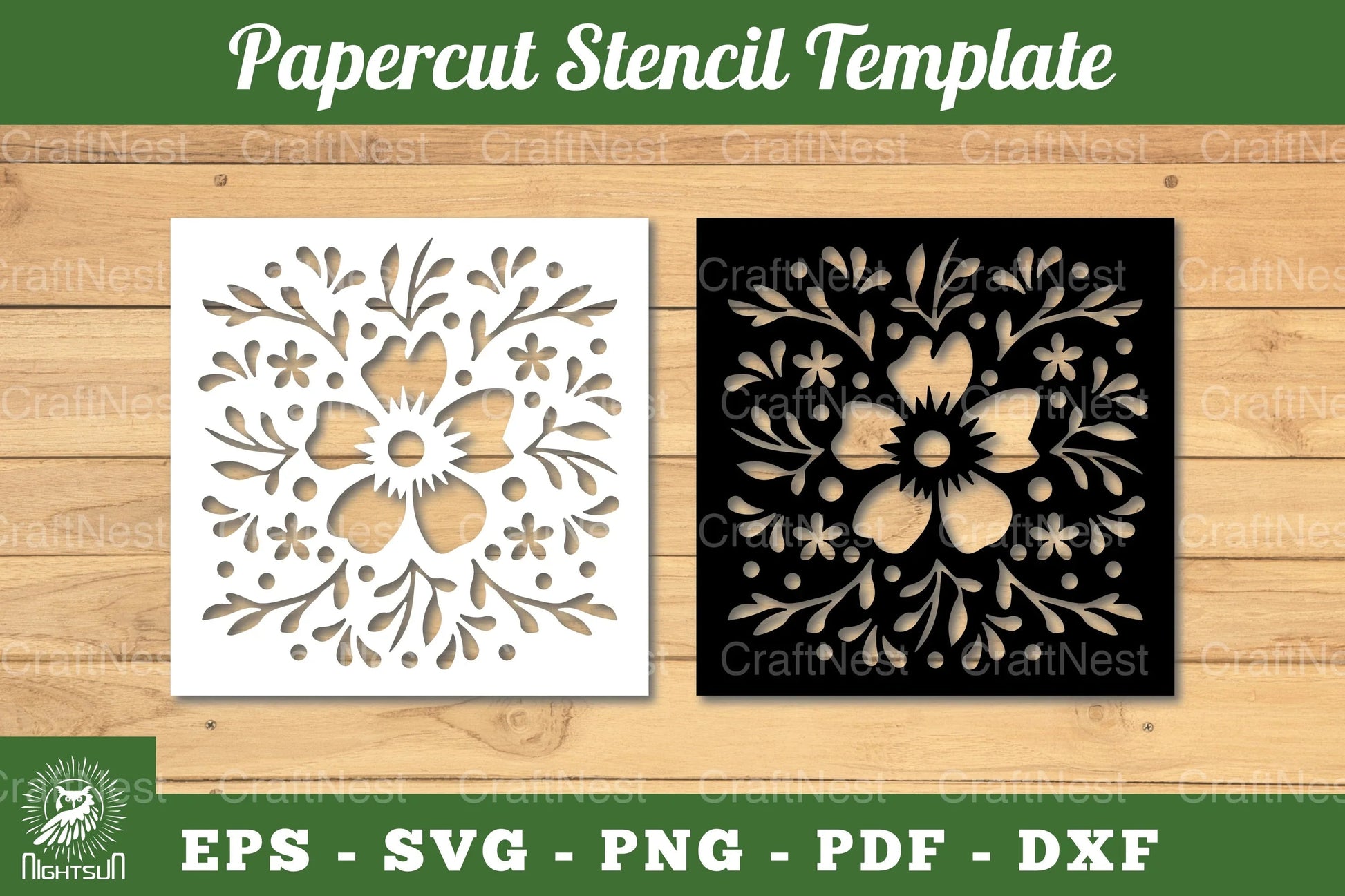 Floral Paper Cut Stencil Clipart Bundle - CraftNest - Digital Crafting and Art