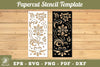 Floral Paper Cut Stencil Template Clipart Bundle
