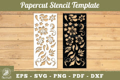 Floral Paper Cut Stencil Template Clipart Bundle - CraftNest - Digital Crafting and Art
