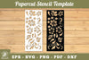 Floral Paper Cut Stencil Template Clipart Bundle