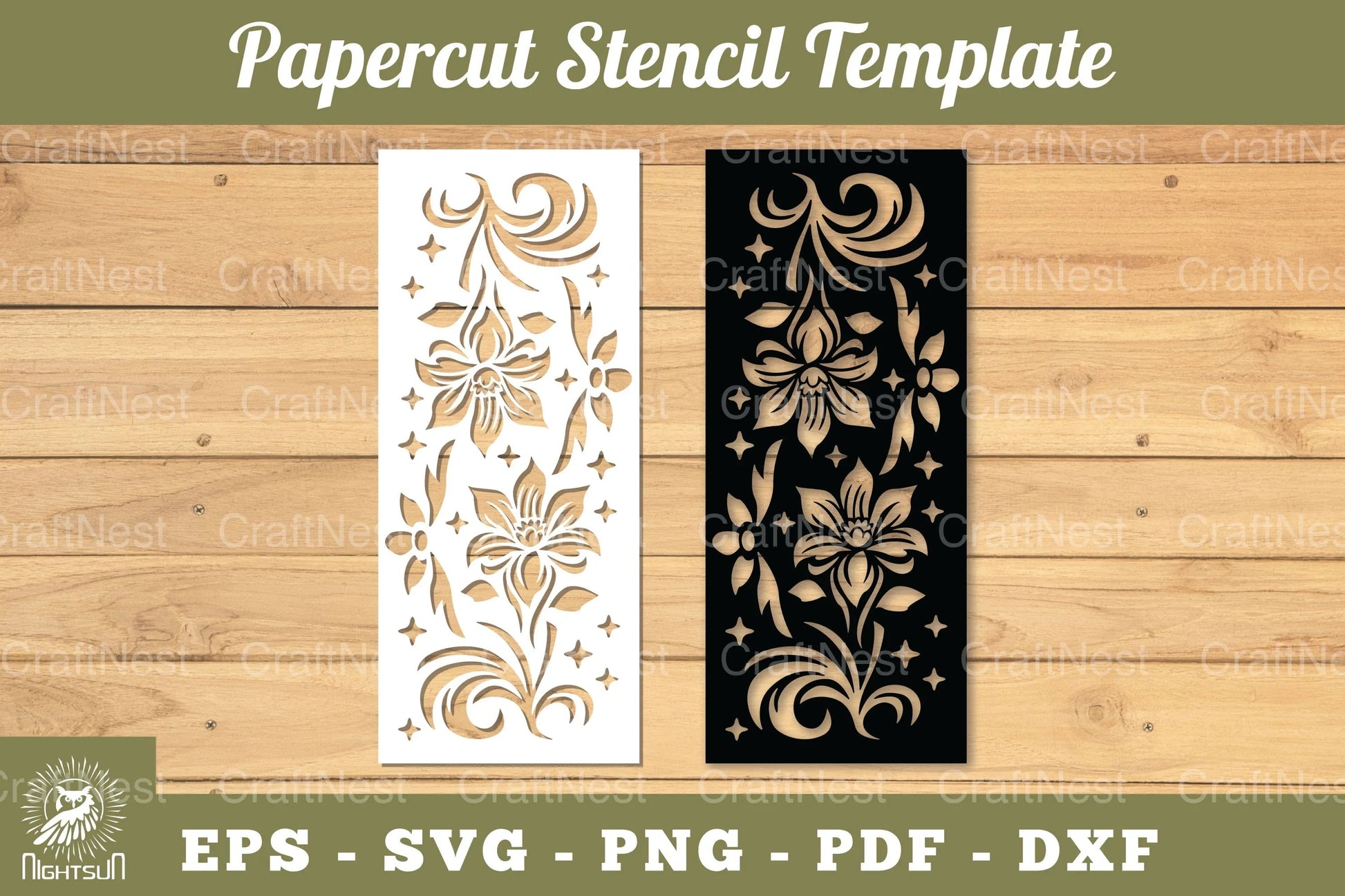 Floral Paper Cut Stencil Template Clipart Bundle - CraftNest - Digital Crafting and Art