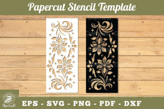 Floral Paper Cut Stencil Template Clipart Bundle - CraftNest - Digital Crafting and Art