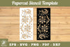 Floral Paper Cut Stencil Template Clipart Bundle