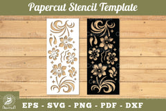 Floral Paper Cut Stencil Template Clipart Bundle - CraftNest - Digital Crafting and Art