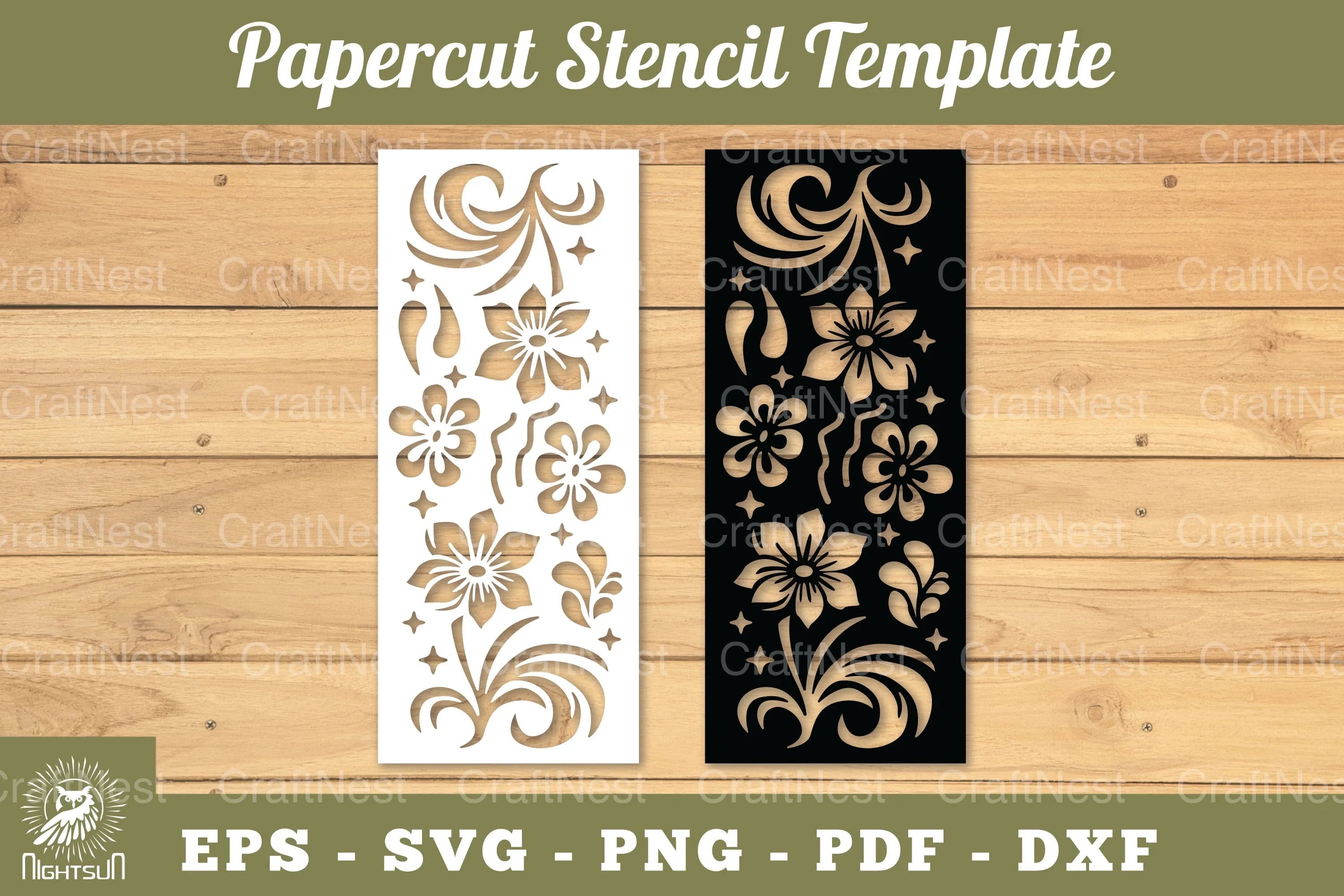 Floral Paper Cut Stencil Template Clipart Bundle - CraftNest - Digital Crafting and Art