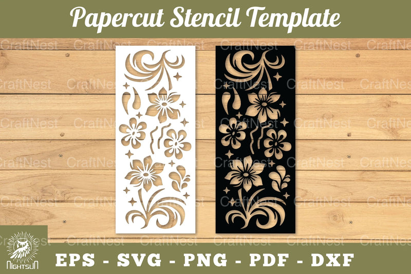 Floral Paper Cut Stencil Template Clipart Bundle - CraftNest - Digital Crafting and Art