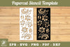 Floral Paper Cut Stencil Template Clipart Bundle