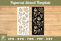 Floral Paper Cut Stencil Template Clipart Bundle - CraftNest - Digital Crafting and Art