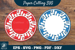 Floral Papercut Circle Clipart Bundle - CraftNest - Digital Crafting and Art
