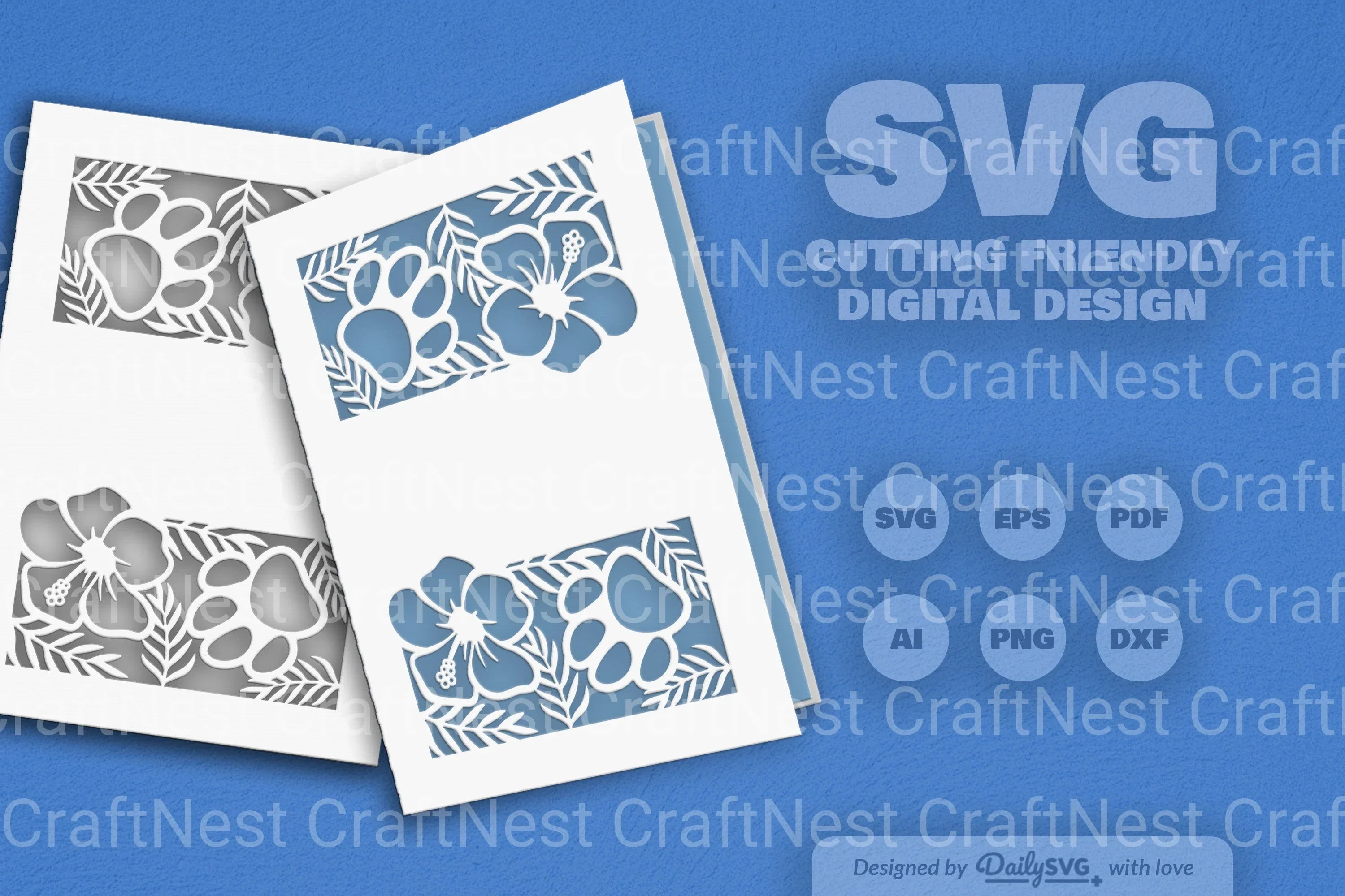 Floral Paw SVG Bundle for Pet Lovers