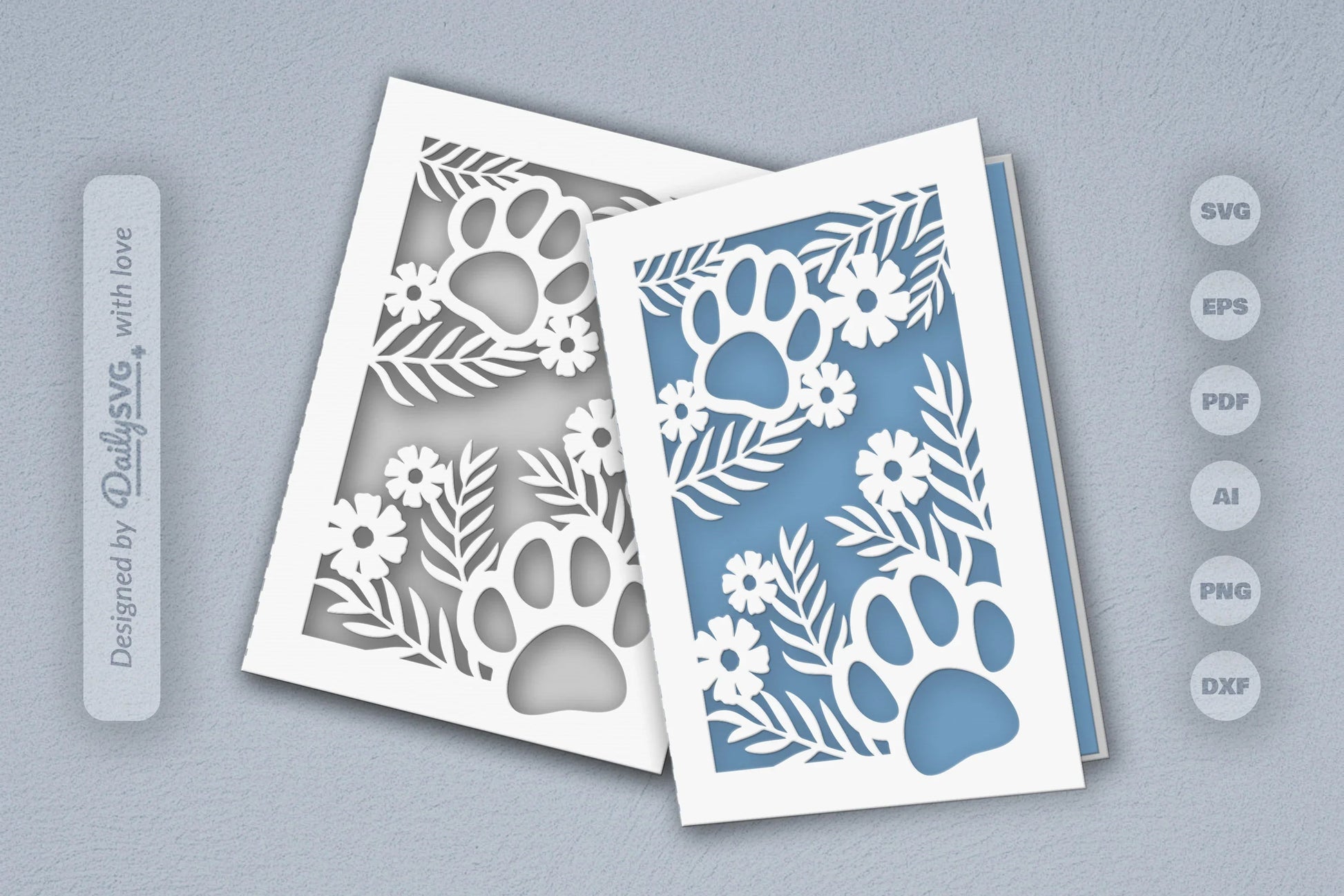 Floral Paw Print SVG Bundle - CraftNest - Digital Crafting and Art