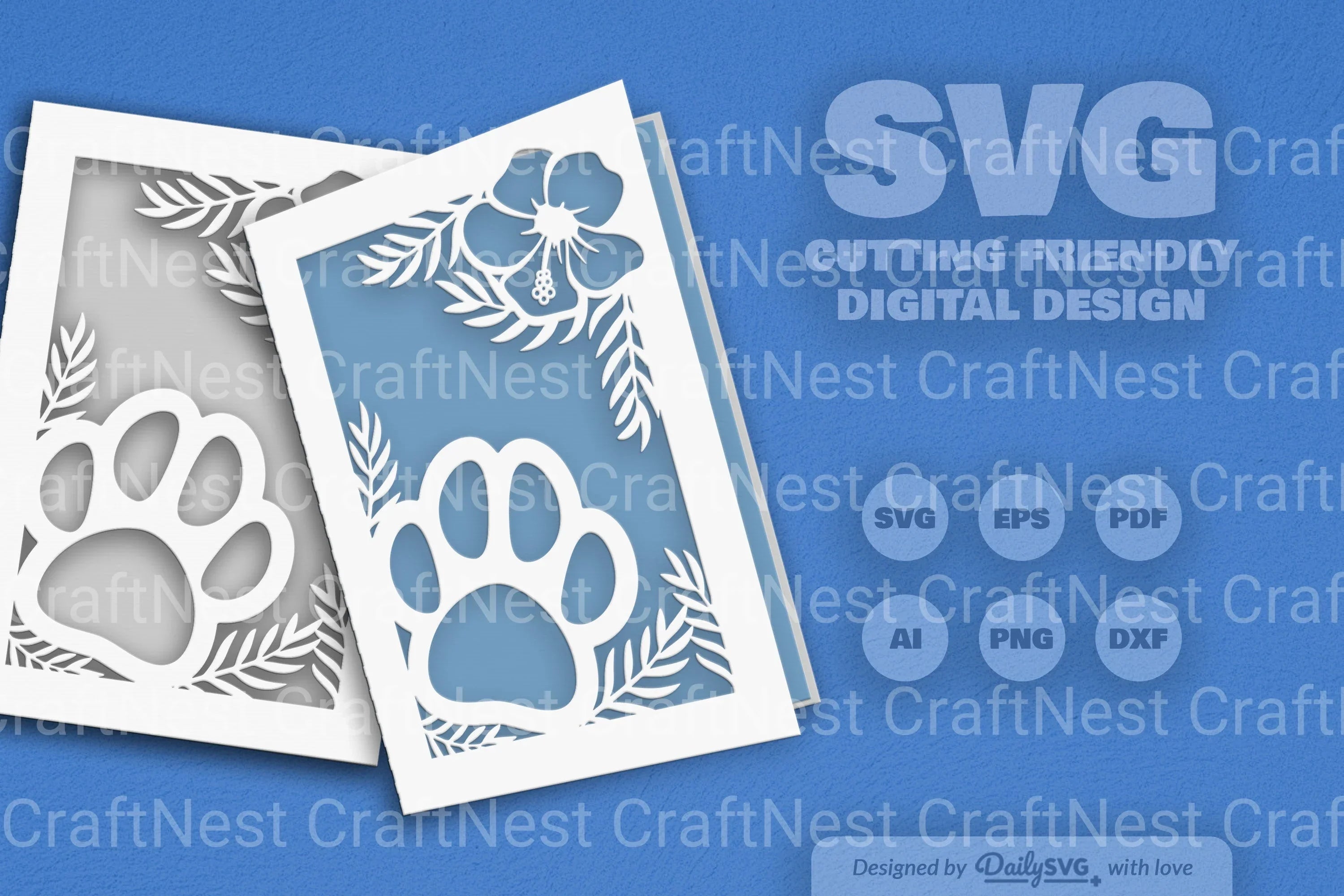 Floral Paw SVG Bundle for Pet Lovers