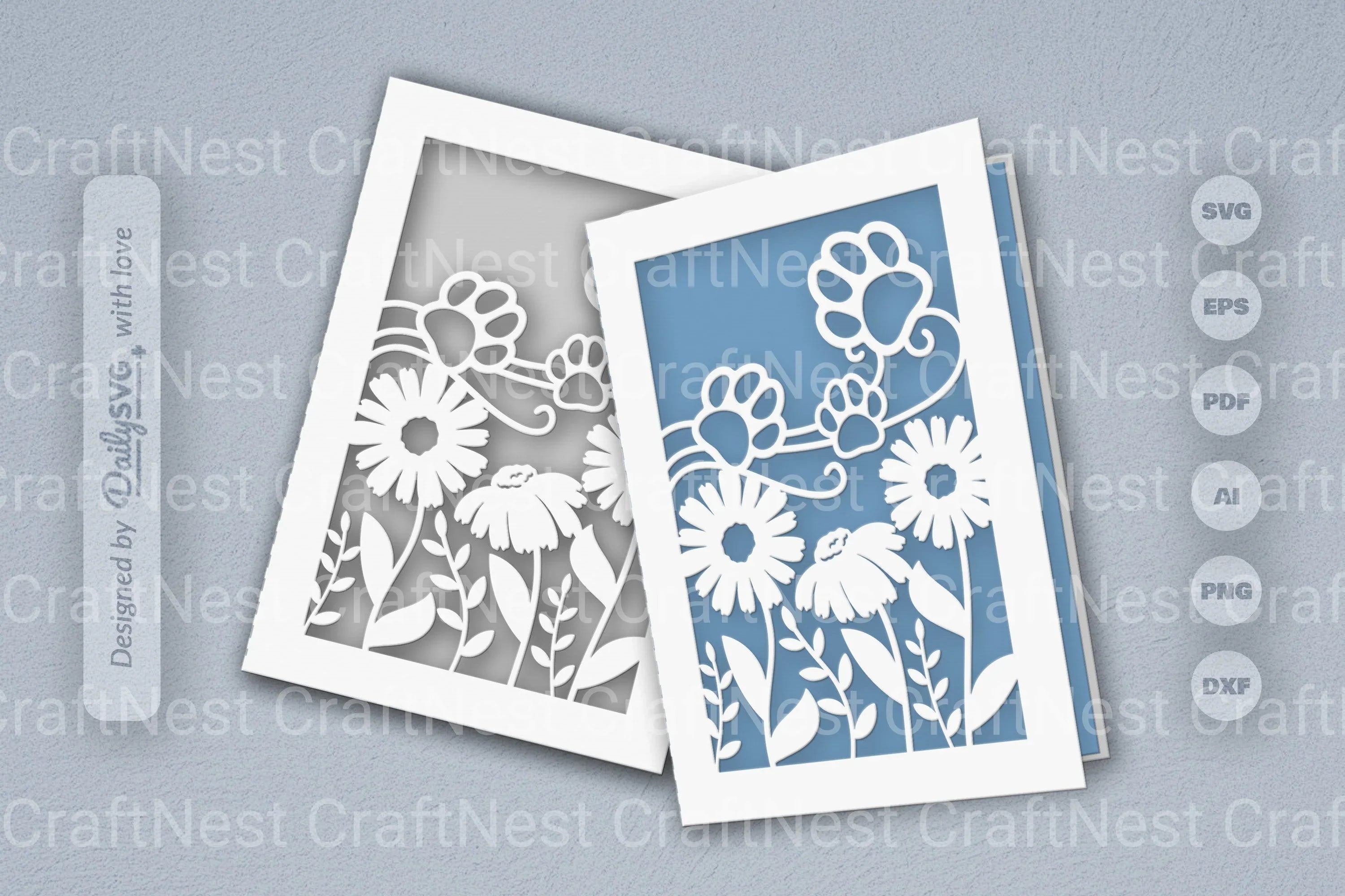 Floral Paw SVG Bundle for Pet Lovers