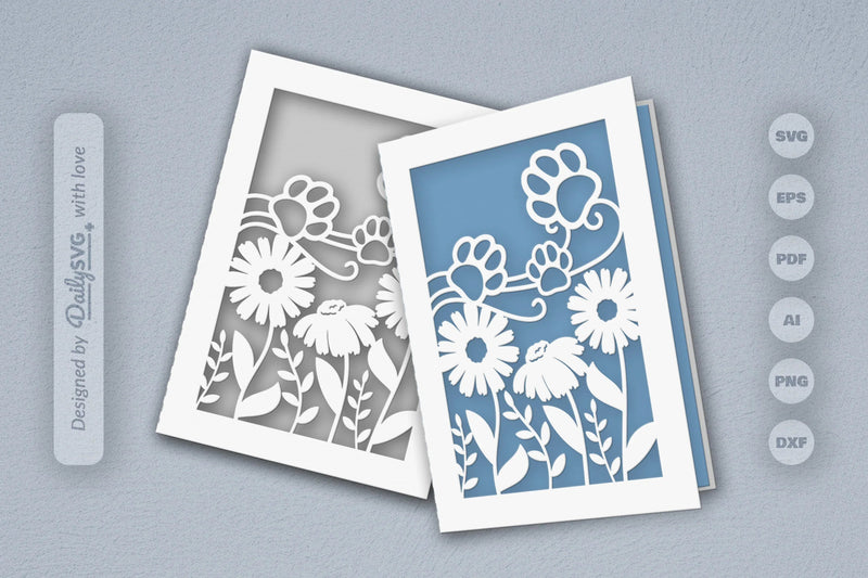 Floral Paw SVG Bundle for Pet Lovers 5 - CraftNest - Digital Crafting and Art