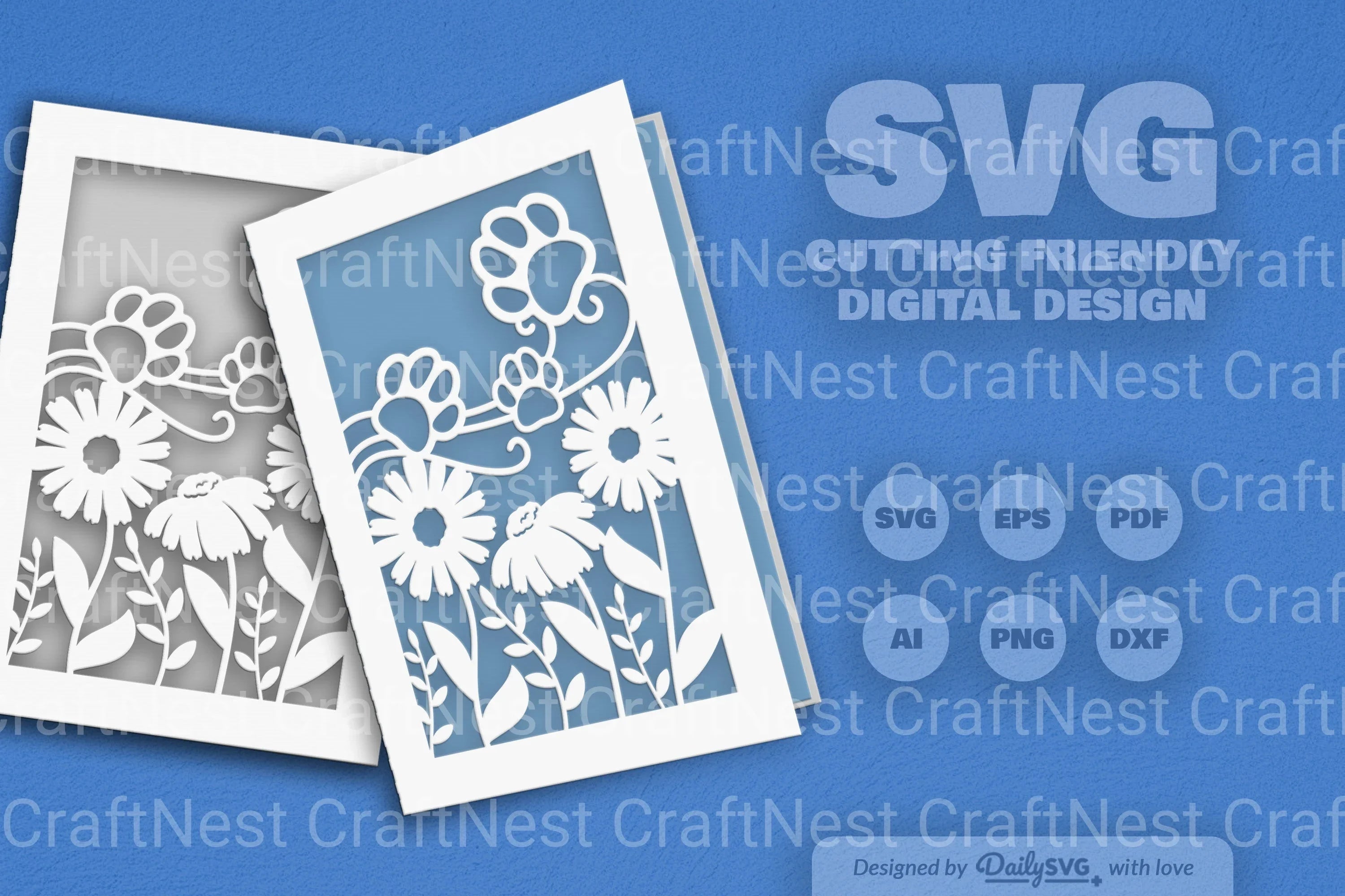 Floral Paw SVG Bundle for Pet Lovers