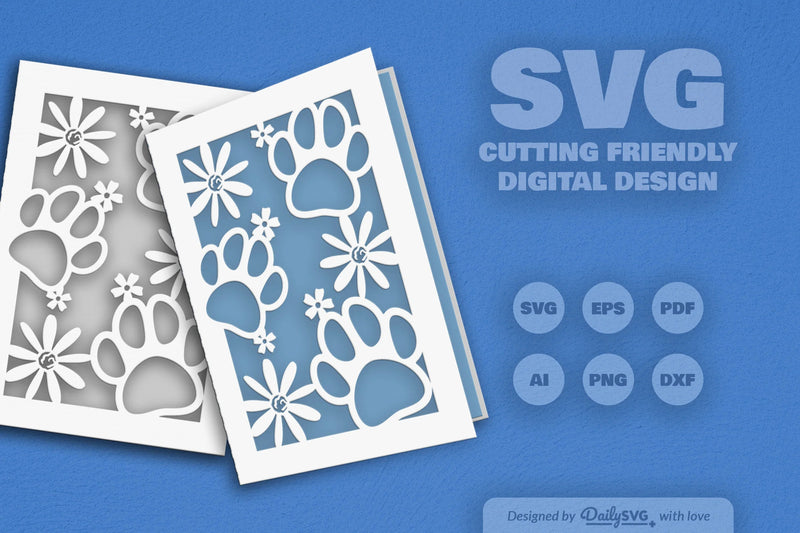 Floral Paw Print SVG Bundle 1 - CraftNest - Digital Crafting and Art