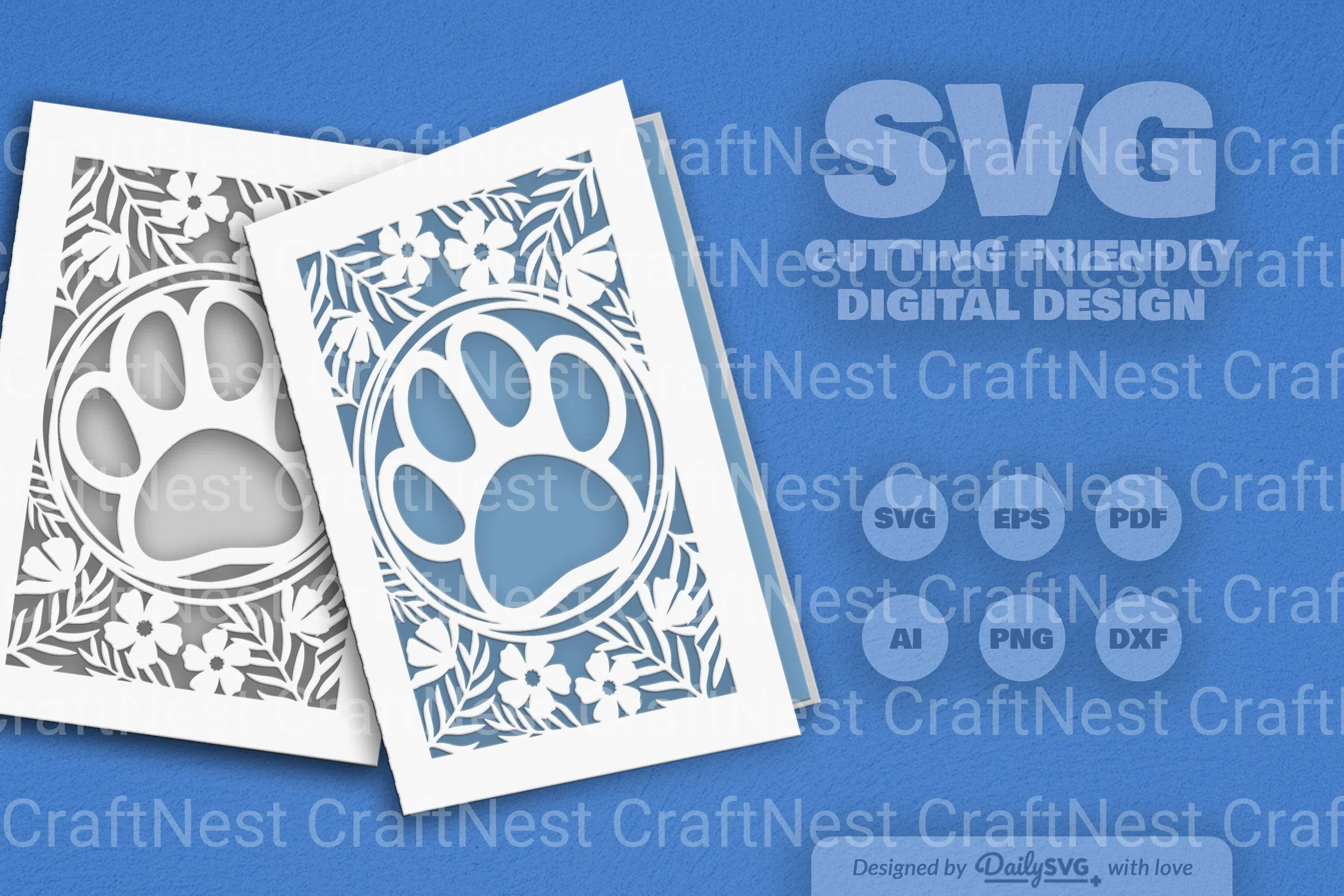 Floral Paw SVG Bundle for Pet Lovers