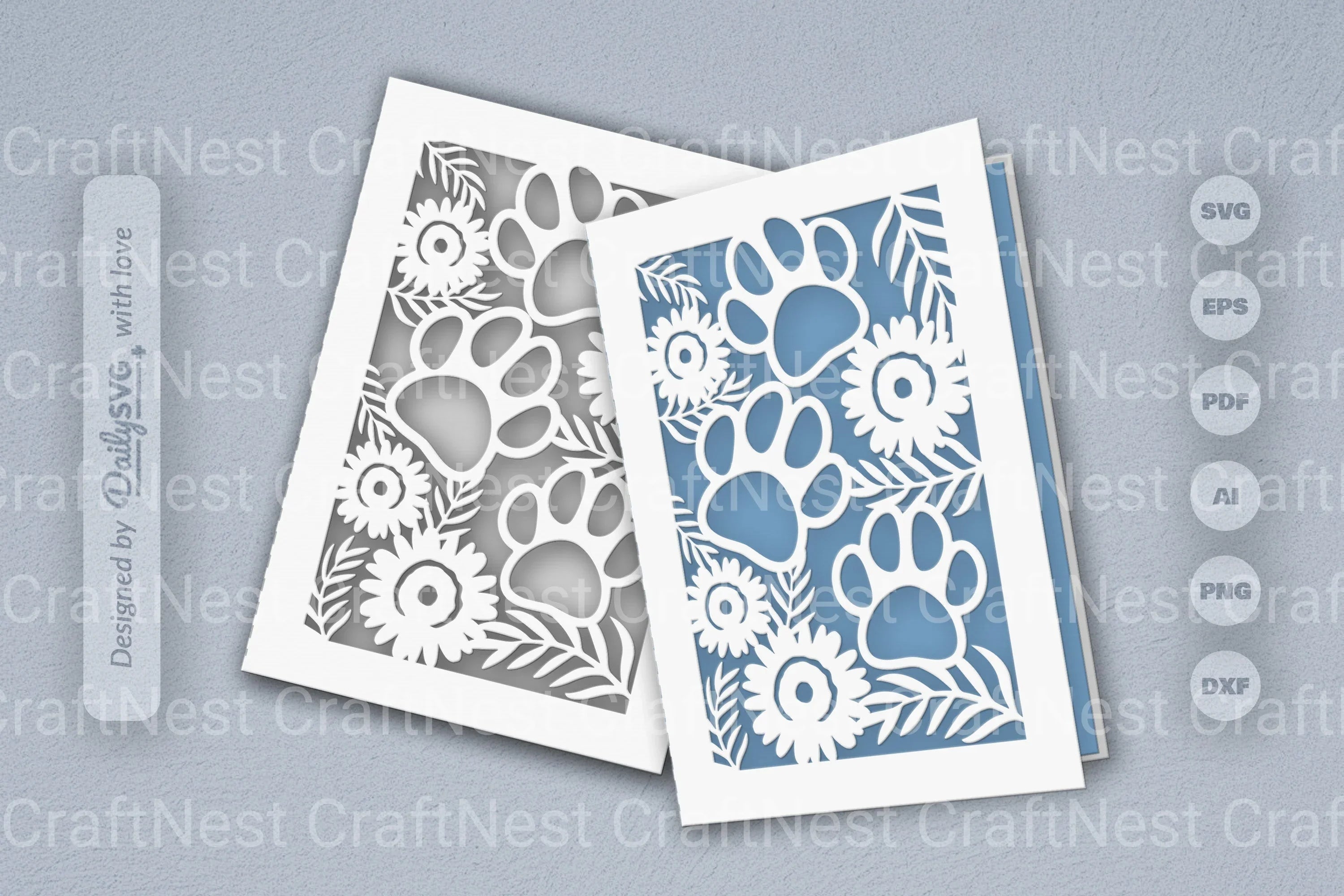 Floral Paw SVG Bundle for Pet Lovers