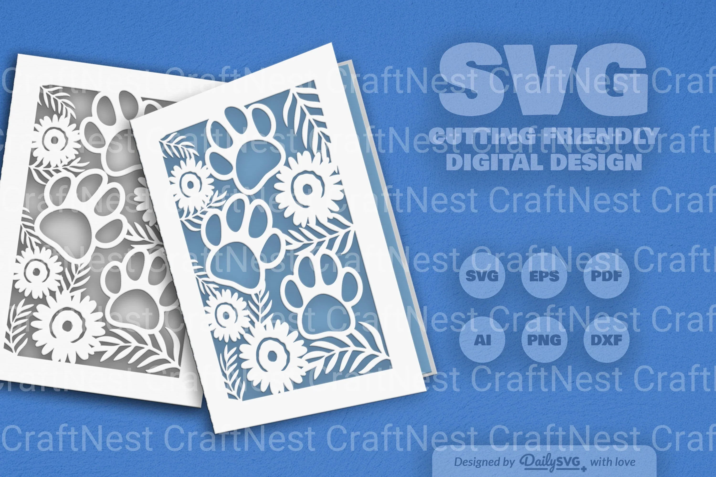 Floral Paw SVG Bundle for Pet Lovers